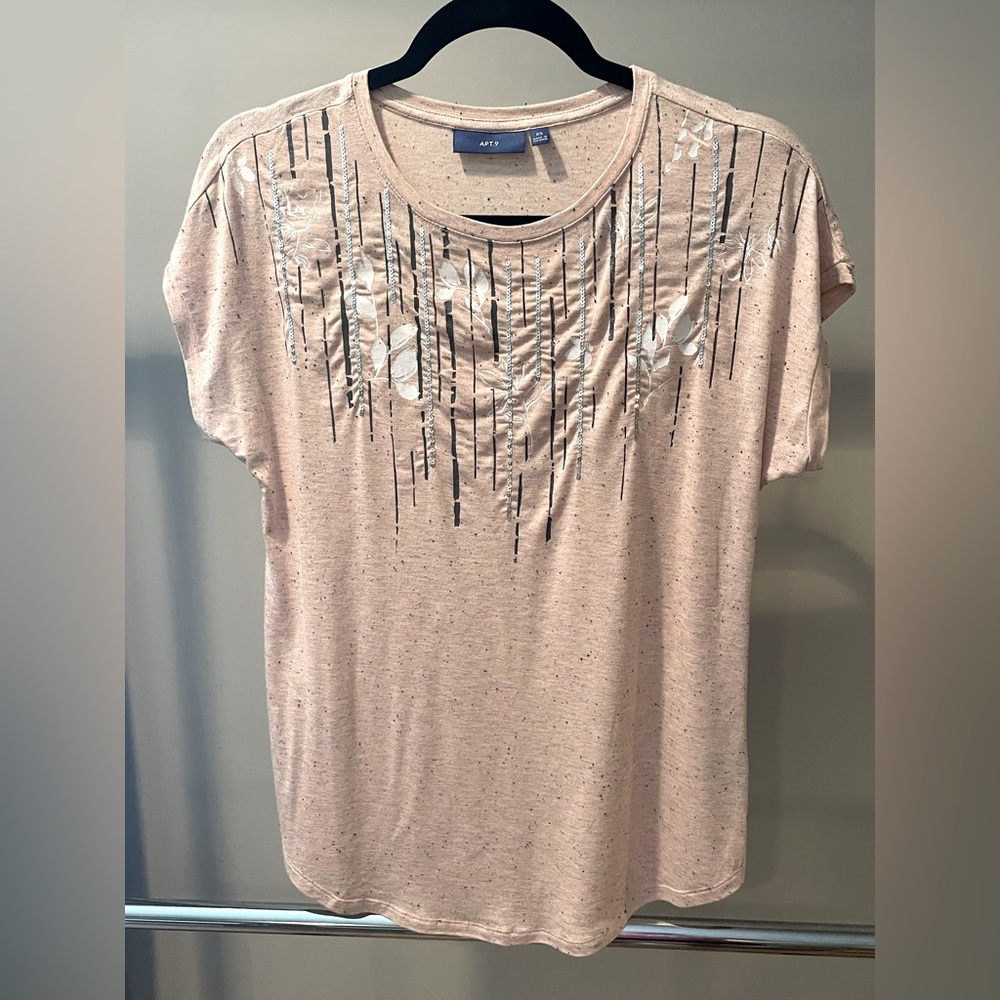 APT.9 light pink top with sequins
